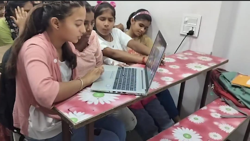 Using laptop