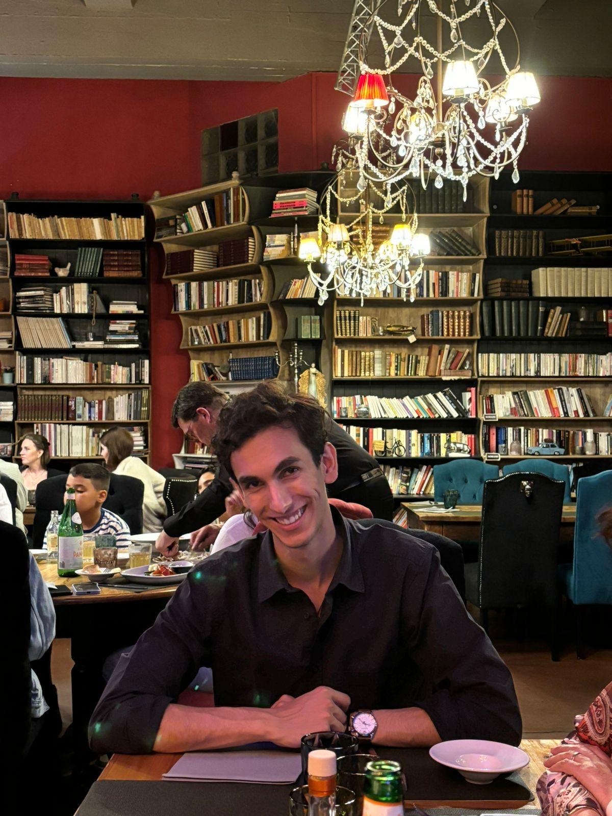 A Cozy Evening in a Book- filled Cafe