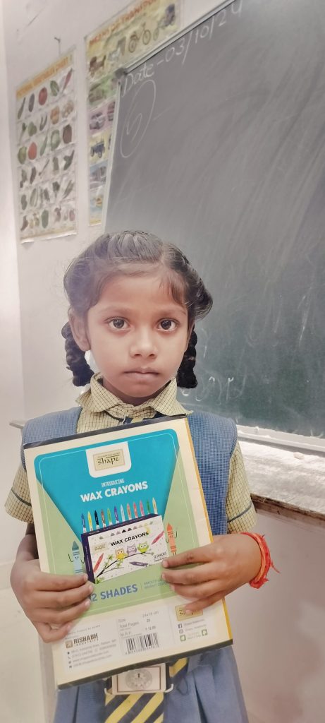 Riya Class 1 st Student Holding Book
