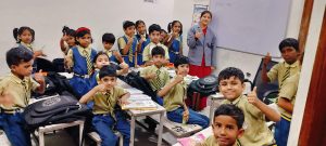 Neetu Dutta with class 2 studnets